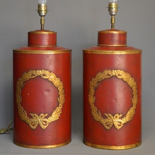 Pair of XL pharmacy caddies in Chinese red